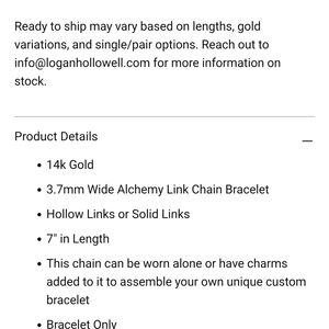 Logan Hollowell 14k Gold Alchemy Link Bracelet